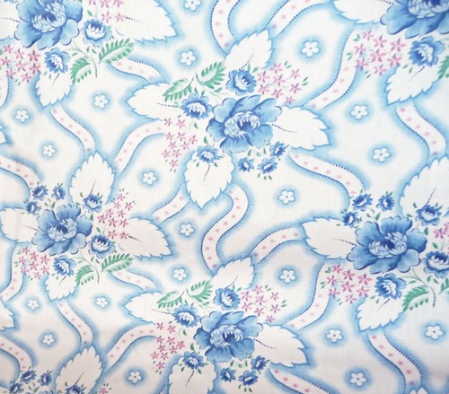 Bettbezug stoff blumen blau - bettbezug,