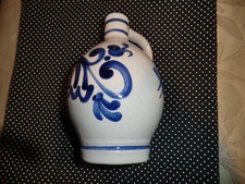 0, 7L Steinzeug Ölkrug Essigkrug Henkelkrug  blau grau glasiert