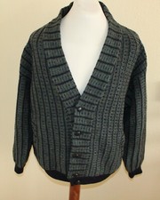 GEIGER HERREN STRICK TIROLER TRACHTEN WALK JACKE JANKER ca Gr. 54 LOCHSCHADEN