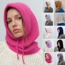 Mütze Damen Winter Strickmützen Warme Kapuzen Schal Sturmhauben Beanie Mützen