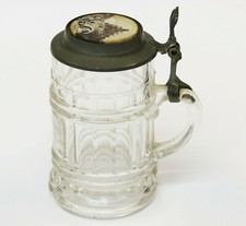 Mini Bierkrug Humpen Glas Krug Krüglein Andenkenkrug Flensburg Nordertor H. 11cm