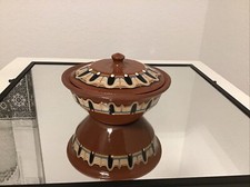 TONSCHALE TON-BONBONIERE, aufwendiges Muster, Geschenk