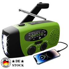 2000mAh Solar Radio Kurbelradio Notfall USB Mit Handyladefunktion Taschenlampe