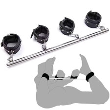 SM lstahl Bondage Set BDSM Hand Pranger Beinspreizer Spreizstange Verstellbar