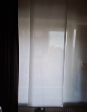 Schiebegardinen 5Stk.mitSchieneund Beschwerungsstange