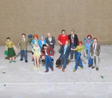 Figuren H0 1:87 Preiser und andere, handbemalt "Passanten 01"