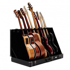 BWARE Rack-Koffer von Gear4music für 8 Gitarren, Schwarz