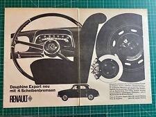 Renault Dauphine Export Oldtimer Original 1963 Vintage Advert Werbung Reklame