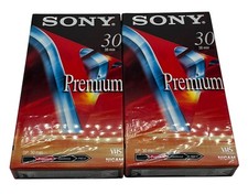 SONY Premium 30 Minuten VHS Leerkassetten 2 Stück NEU & OVP