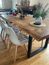 Esstisch Baumkante massiv Holz  Akazie , 6 Breiten 4-10 Personen