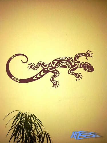 Eidechse wandtattoo gecko - eidechse,