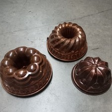 3 Antike Guglhupf Backformen