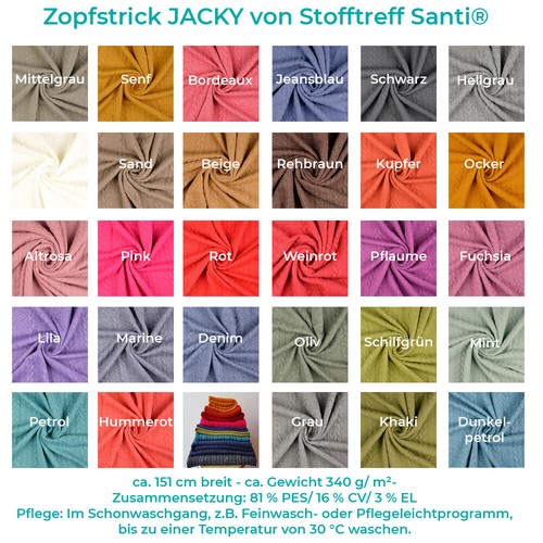 Zopfstrick jacquard jacky - jacquard, "jacky"