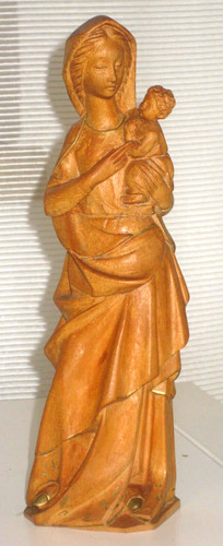 Holzfigur geschnitzt maria - holzfigur,