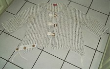 LAGENLOOK Jacke Gr. 44 46 48 50 ONE SIZE Grau NETZ Überwurf ungetragen 