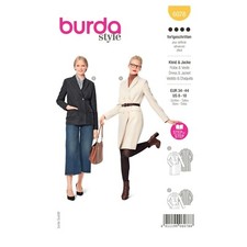 Burda Style Schnittmuster Nr. 6078 - Blazer-Kleid und Jacke - doppelreihig