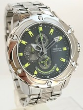 FESTINA F16525 TOUR CHRONO BIKE, 1/20s,HERREN, STEEL ,SERVICE NEU, WIE NEU!!