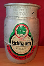 Altes 5 Liter EICHBAUM-FISSLER Bierfass-Aluminiumfass  Legierung Kunstoffbezug