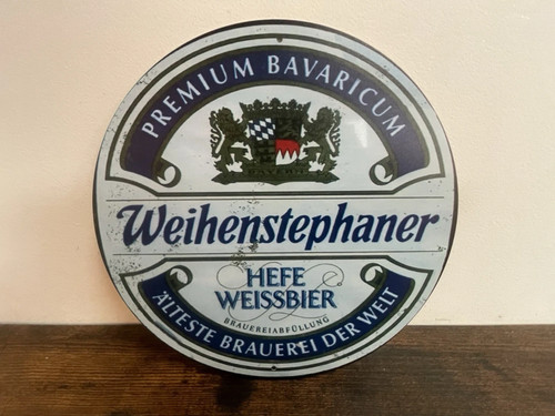 Weihenstephan blechschild 20cm - blechschild,