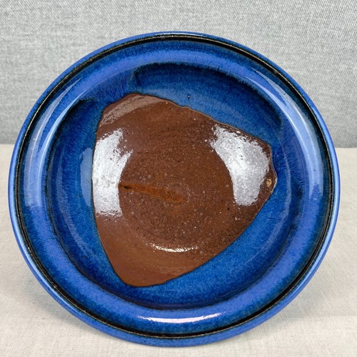 Vintage keramikschale blau - keramikschale,