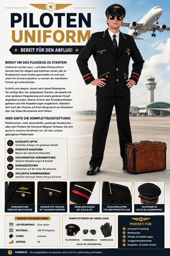 Pilotenuniform jacke herren - pilotenuniform,
