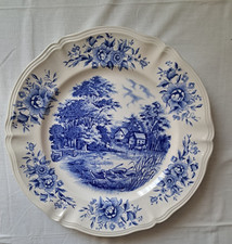 Servierteller Servierplatte, 32 cm, Serie Romantic Sarreguemines France Vintage