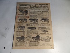 altes Prospekt Sonderangebote Bernhard Wedler Fahrrad Motorrad Zubehör 1931