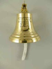 Schiffsglocke Titanic 1912 Wandglocke Messing Tür Glocke Maritim ⌀ 12 cm