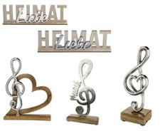 Natur Deko Holz Herz Heimat Familie Note Musik Zuhause Heim Geschenk Baddeko 