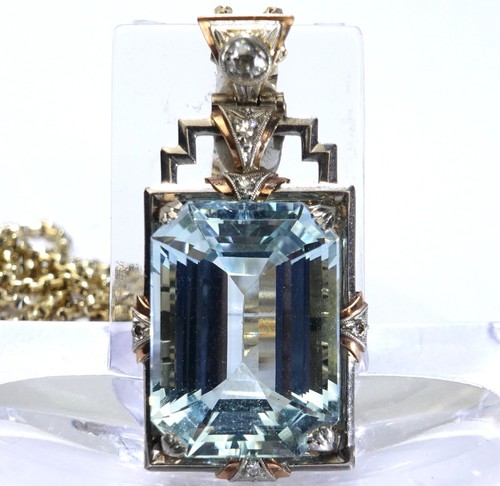 Anhänger gold aquamarin - anhänger,