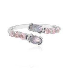 Rosa Milch-Labradorit Silber