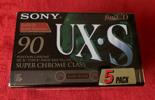 5 x SONY UX-S 90 TYP 2 SUPER CHROME AUDIO LEERKASSETTEN MC TAPES