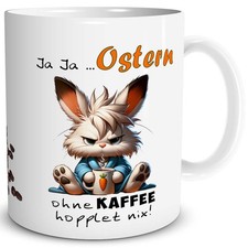 Lustige Oster Tasse Hase Ohne