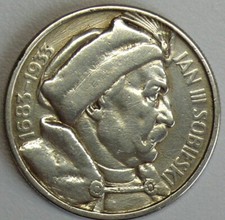 Polen 10 zl. 1933 Jan III Sobieski, Silber