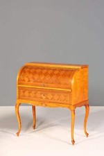 Rollladen Sekretär Chippendale Stil um 1940 Büro Kommode Schreibkommode