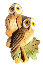 Owls wooden wall sculpture /Eule Wandskulptur Deko Cottagecore Library aesthetic