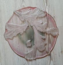 Kuchenplatte glas rund Kuchenteller Glasplatte Platte Servierplatte Vintage