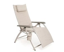 Relaxstuhl Relaxliege Stuhl Liege mit Heizfunktion Nackenkissen Relaxchair taupe