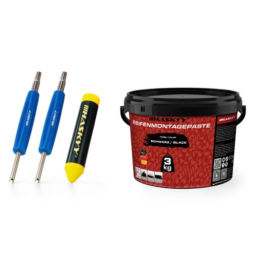 Montagepaste set 3kg schwarz - set,
