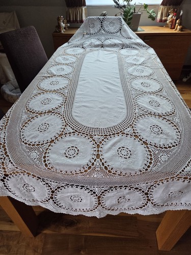 Tischdecke oval häkeldecke - tischdecke,
