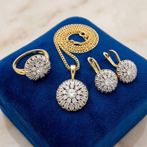 Schmuckset zirkon 14k - schmuckset,