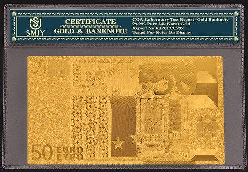 Euro gold banknote - euro,
