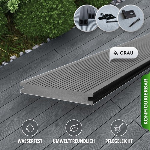 Wpc terrassendielen massiv - wpc,
