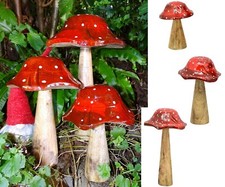 XXL Deko-Holz-Pilz"Fliegenpilz