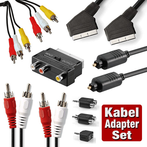Adapter und kabel set scart - und,