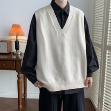 Mens V Neck Knitted Waistcoat
