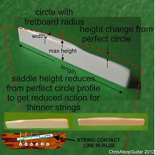 Martin Style Knochen Gitarrensattel, Sie geben Spezifikation an. PS015