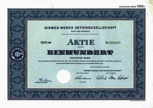 Girmes werk 1965 - girmes, oedt