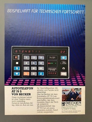 Becker autotelefon s - becker, 76