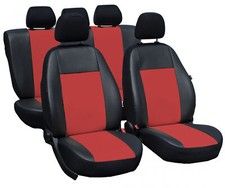 Premium Universal Sitzbezüge Kunstleder Rot für Peugeot 407 (6D_)